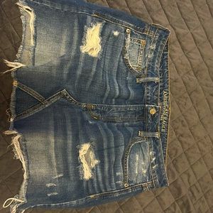 2 american eagle jean skirts